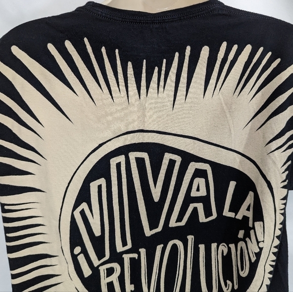 Loomstate for Chipotle Viva la Revolution Bleached Tee Sz XS - Picture 5 of 9